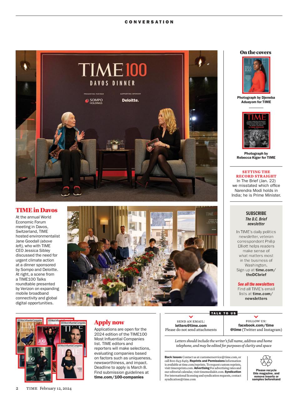 TIME Magazine Europe Preview Pages