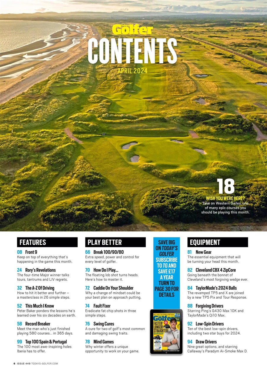Today's Golfer Preview Pages