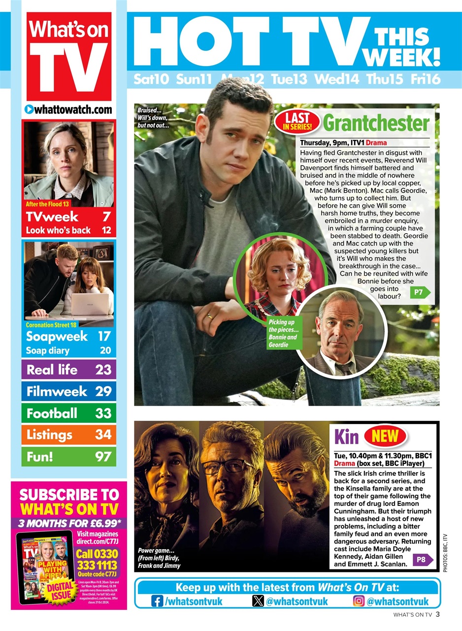 What's on TV Preview Pages