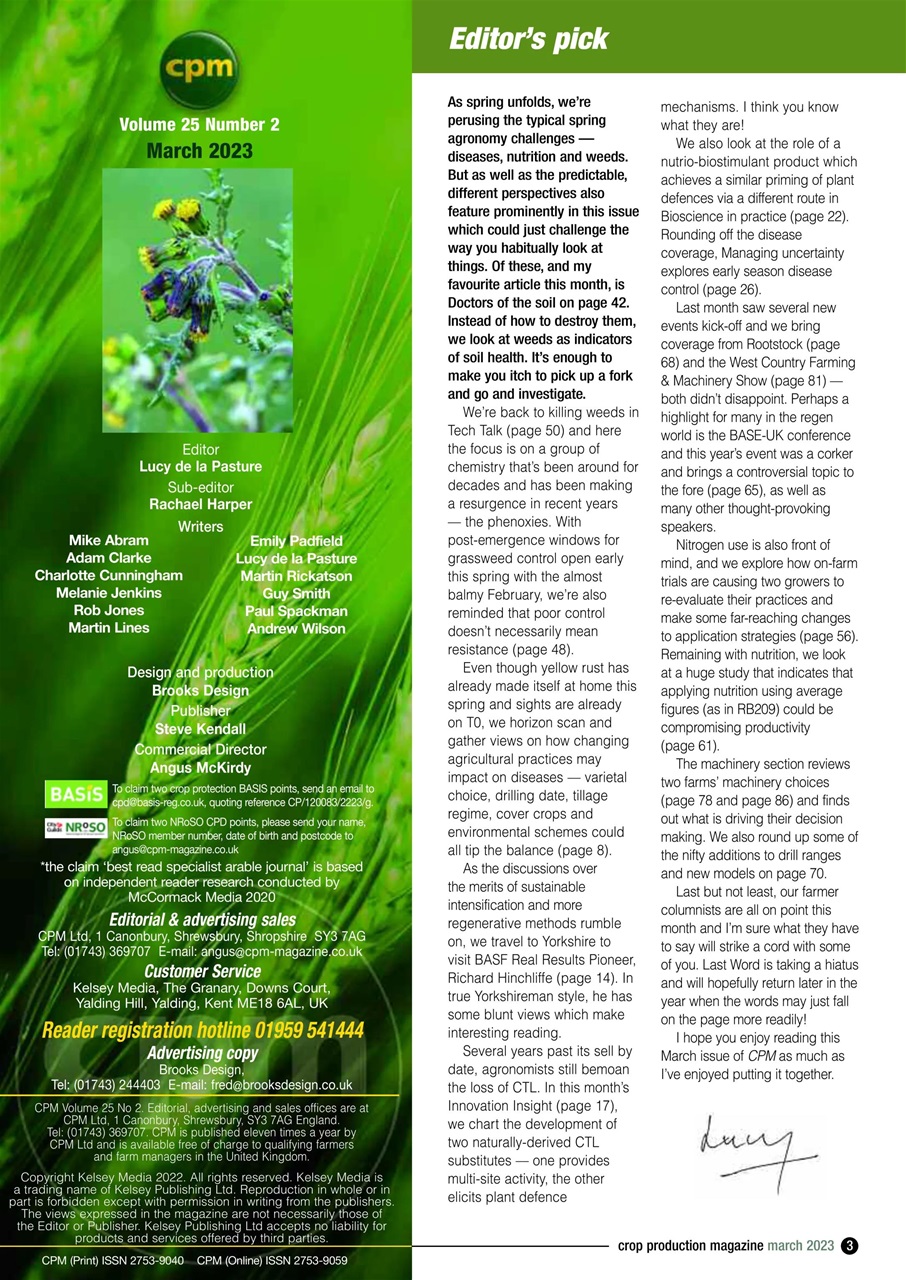 Crop Production Magazine Preview Pages