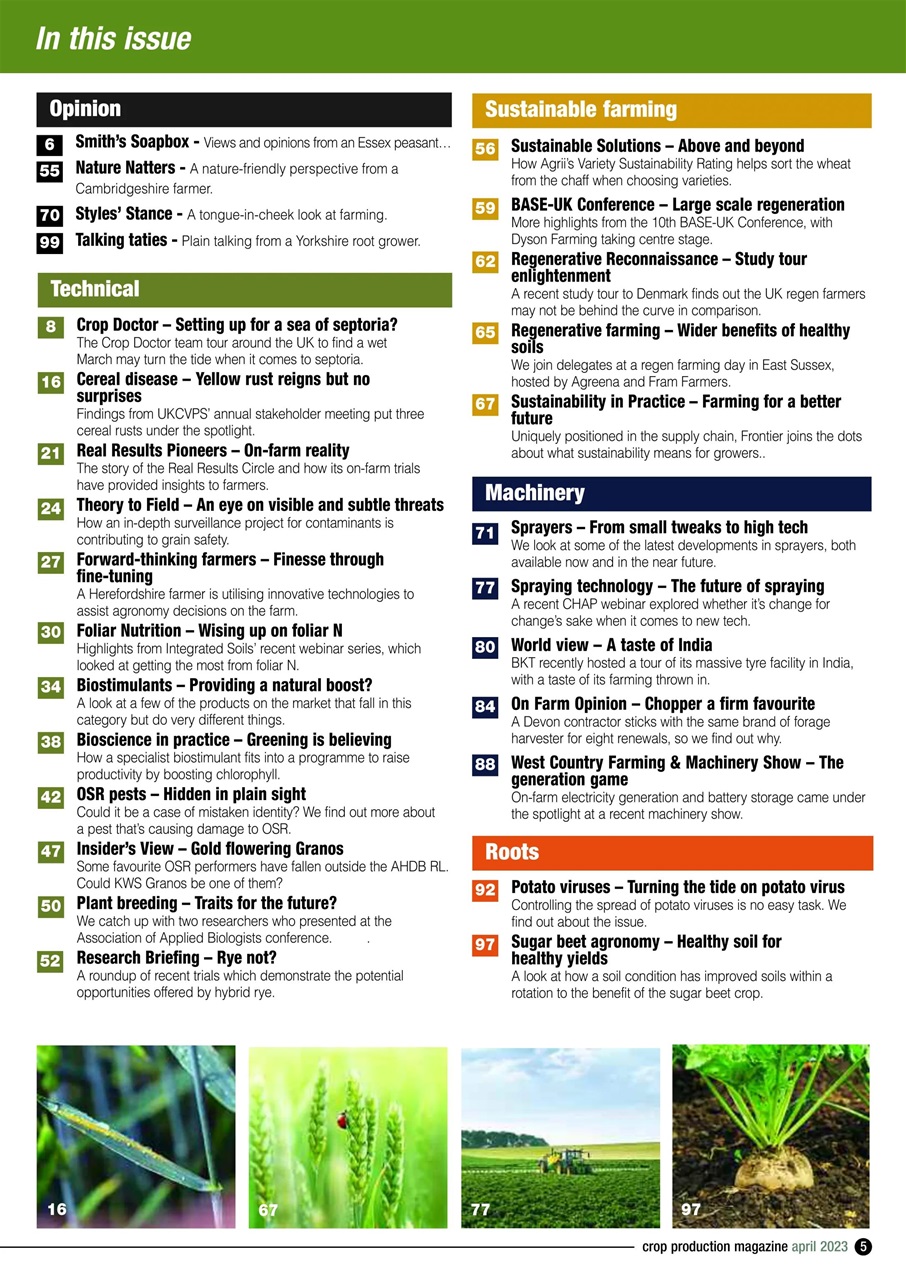 Crop Production Magazine Preview Pages