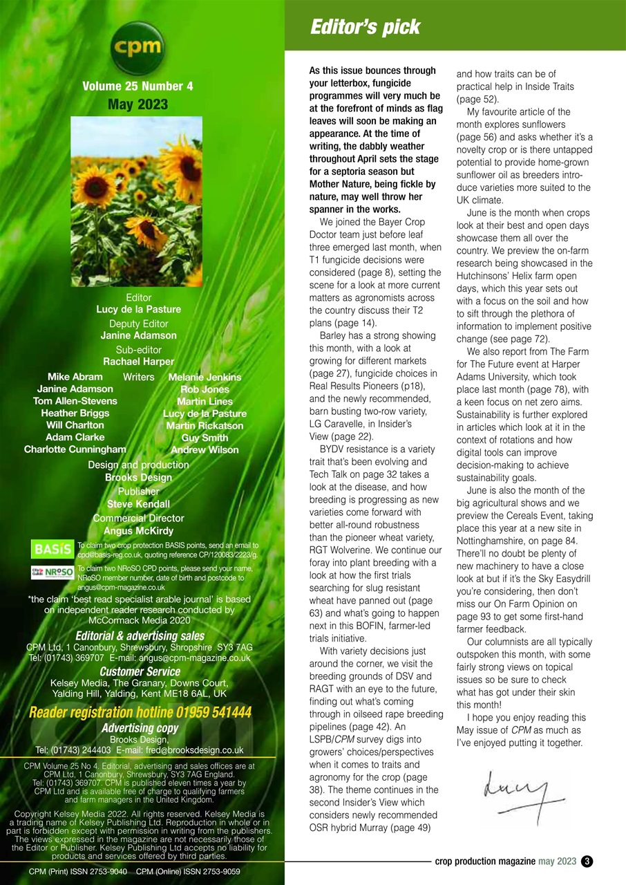 Crop Production Magazine Preview Pages