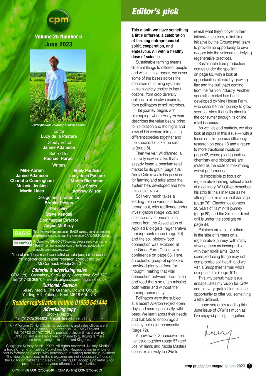 Crop Production Magazine Preview Pages
