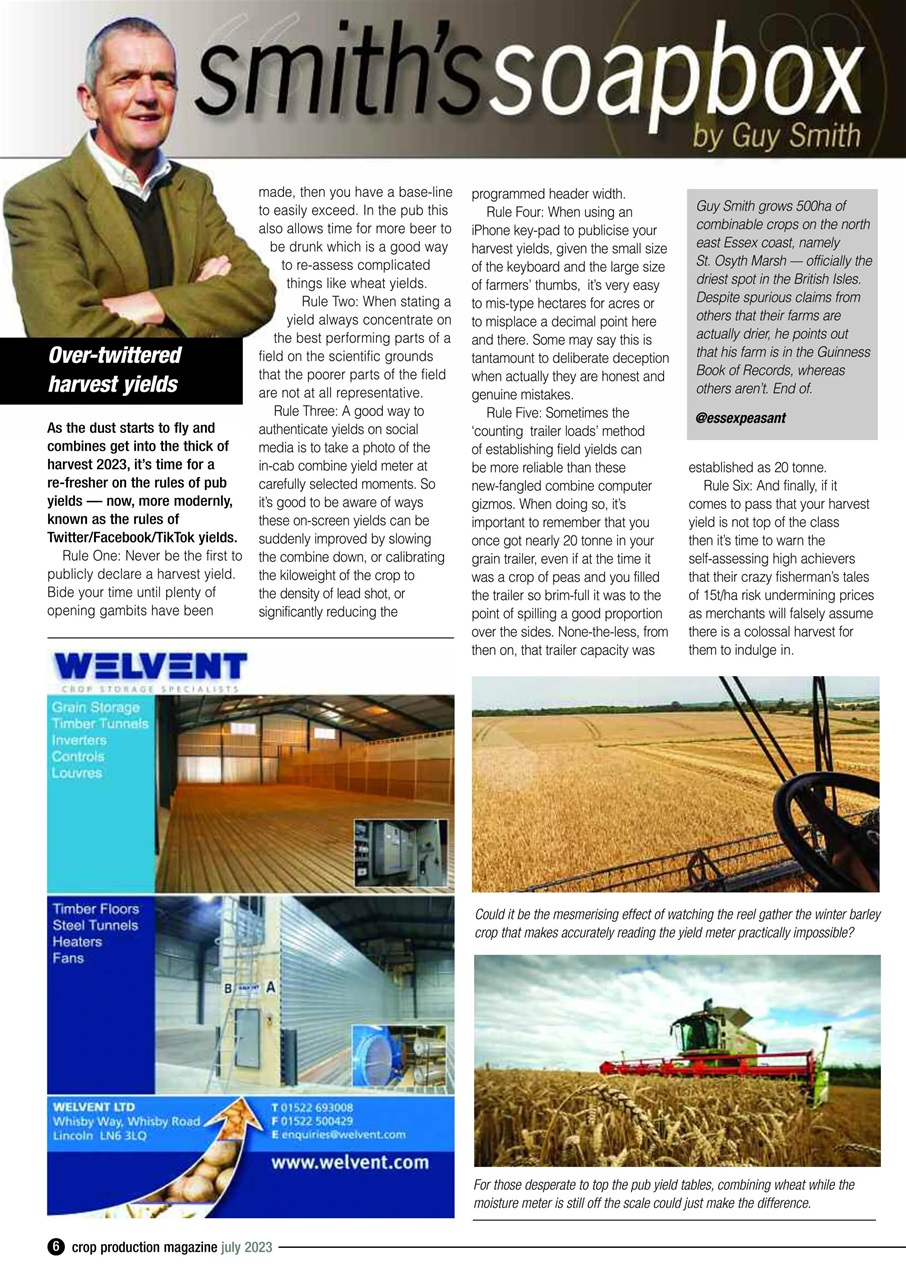 Crop Production Magazine Preview Pages