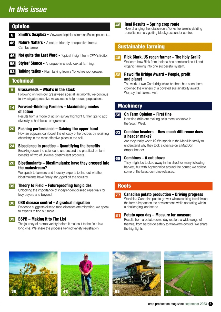 Crop Production Magazine Preview Pages