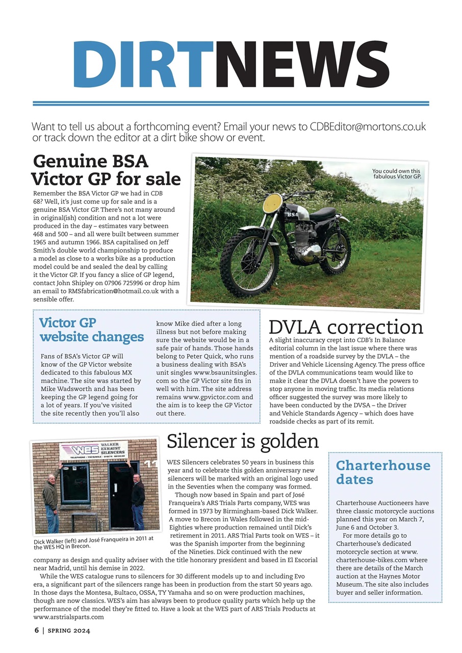 Classic Dirt Bike Preview Pages