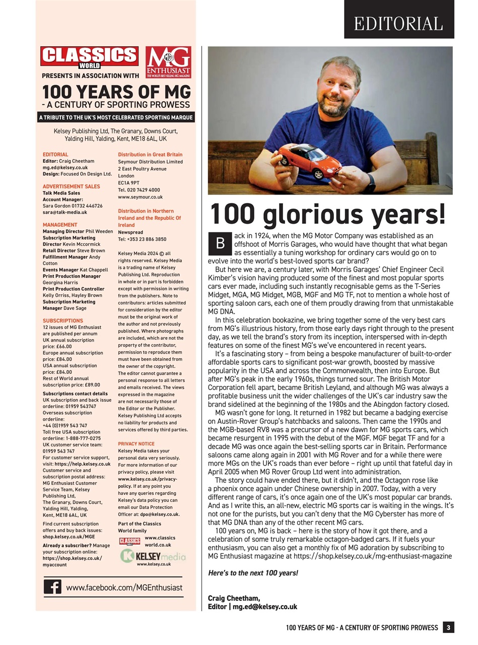 MG Enthusiast Preview Pages