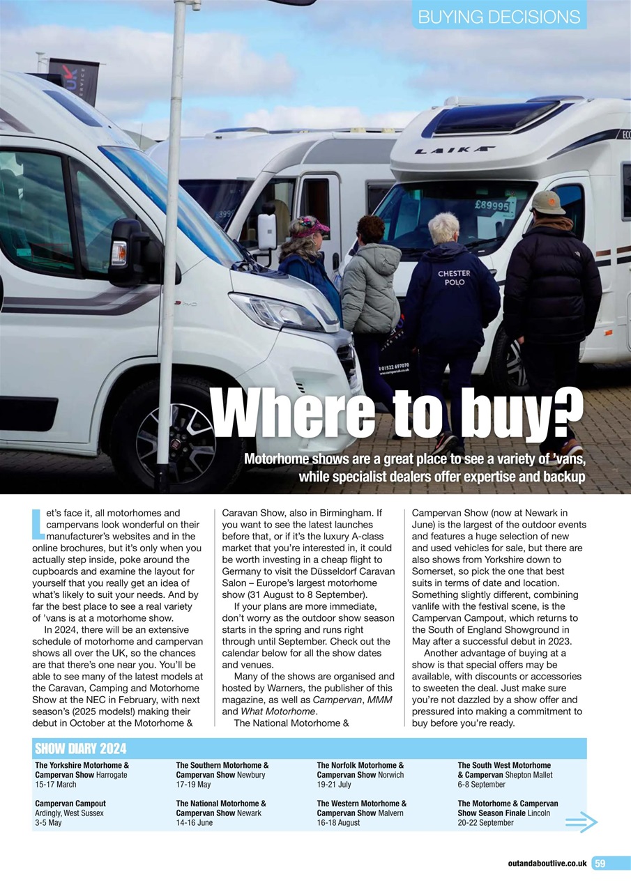 Buying Your Perfect Motorhome Preview Pages