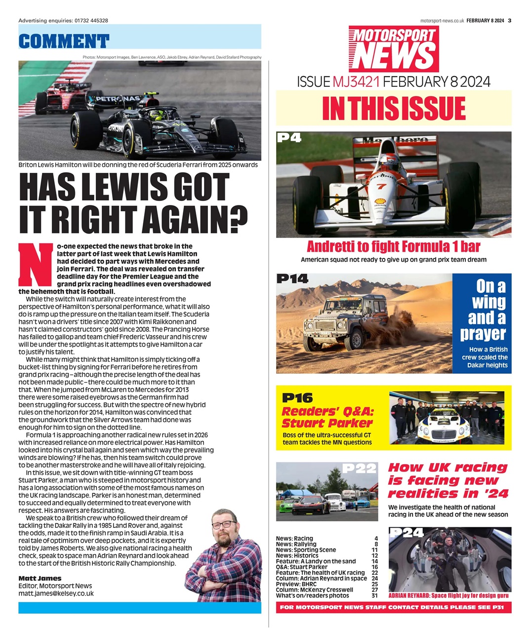 Motorsport News Preview Pages