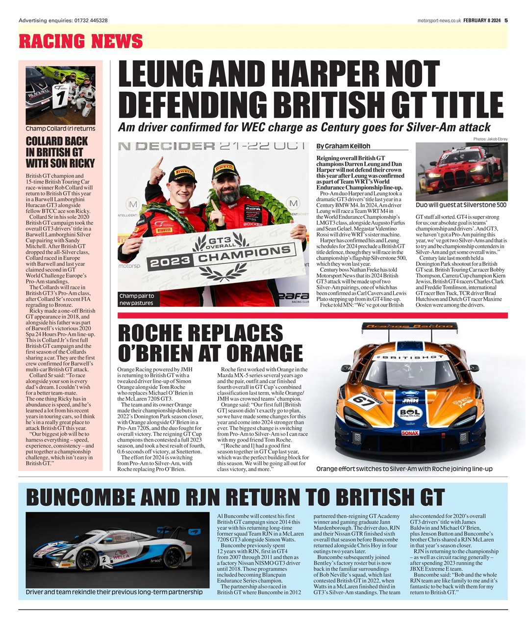 Motorsport News Preview Pages