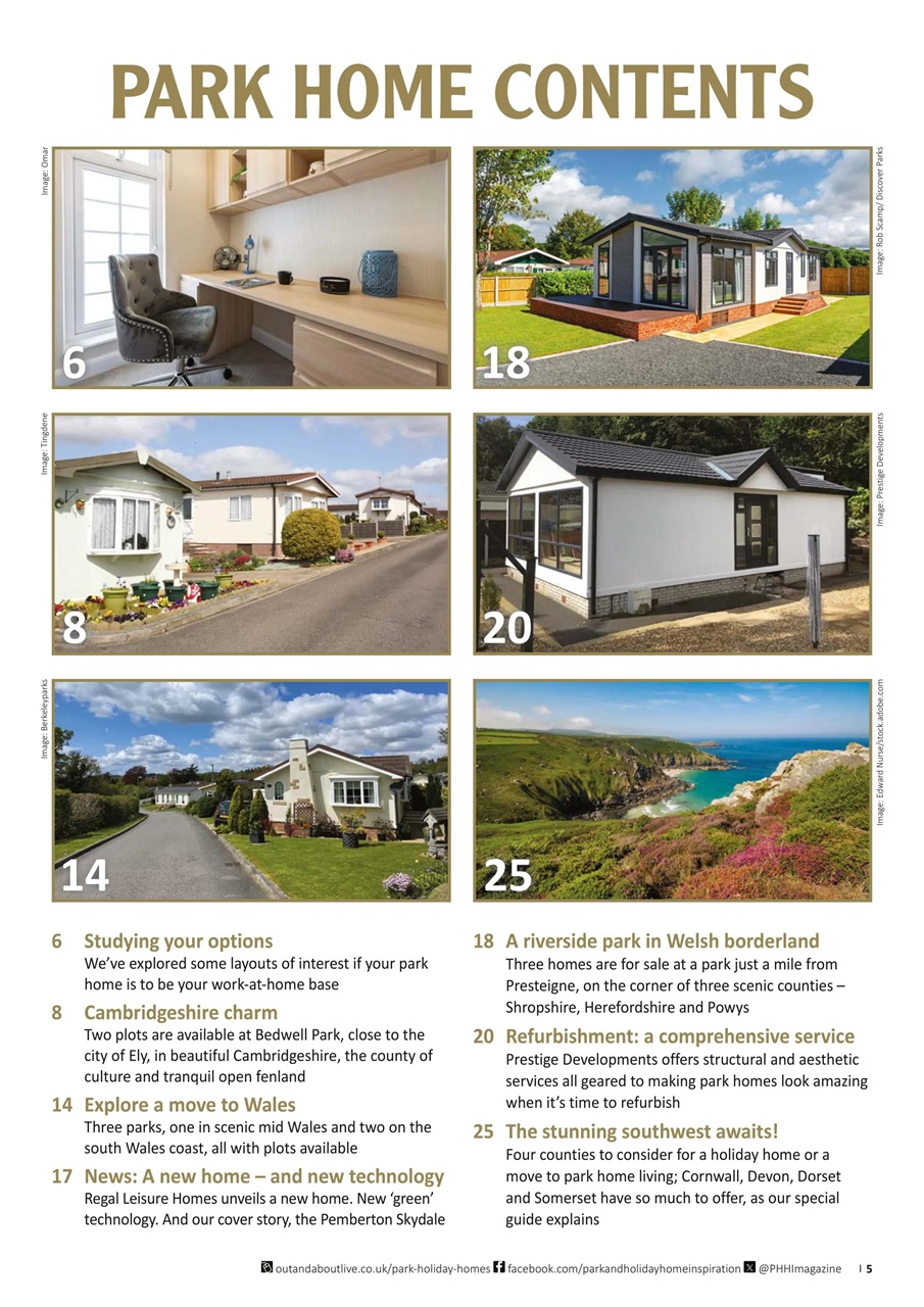 Park and Holiday Home Inspiration magazine Preview Pages