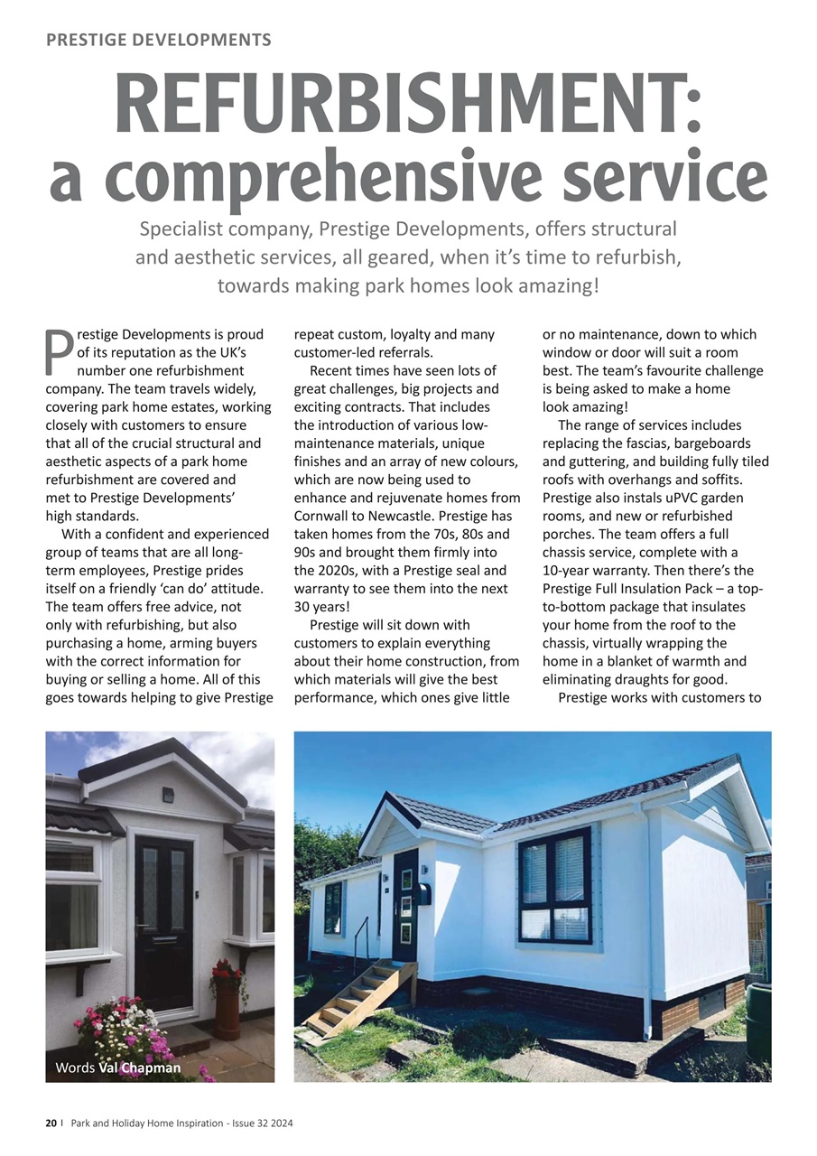 Park and Holiday Home Inspiration magazine Preview Pages