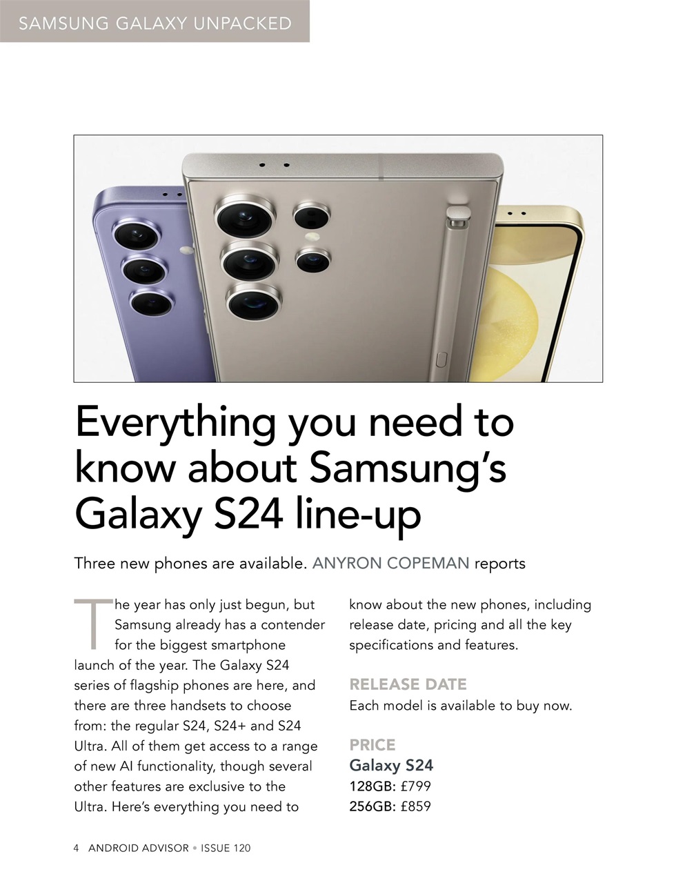Android Advisor Preview Pages