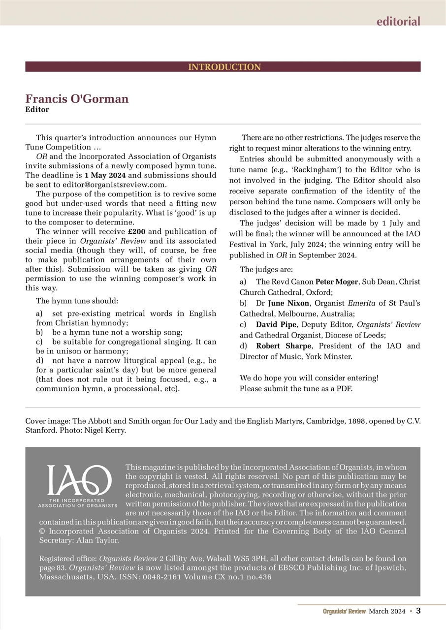 Organists' Review Preview Pages