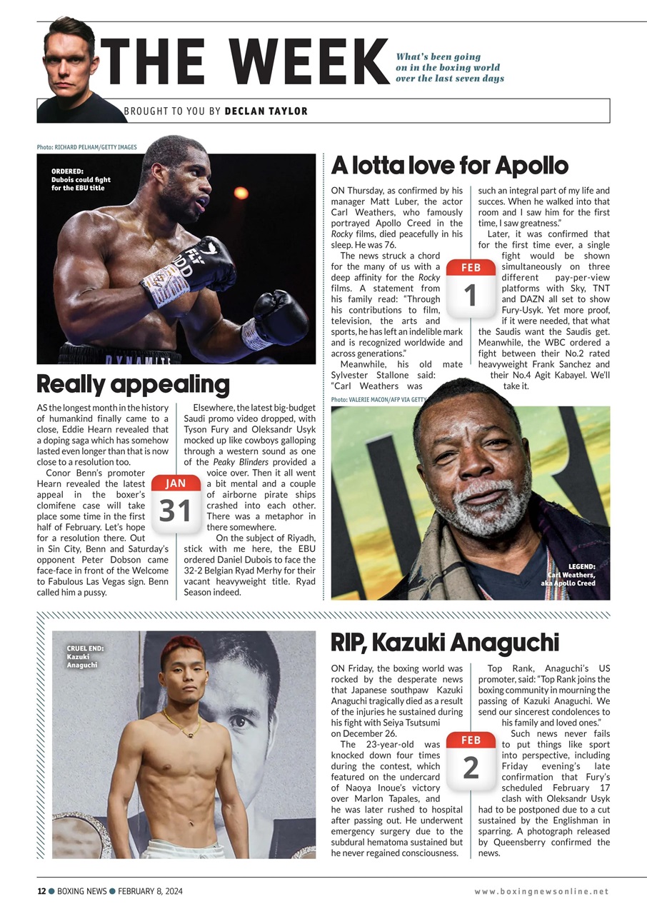 Boxing News Preview Pages