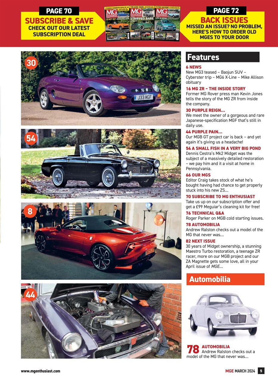 MG Enthusiast Preview Pages