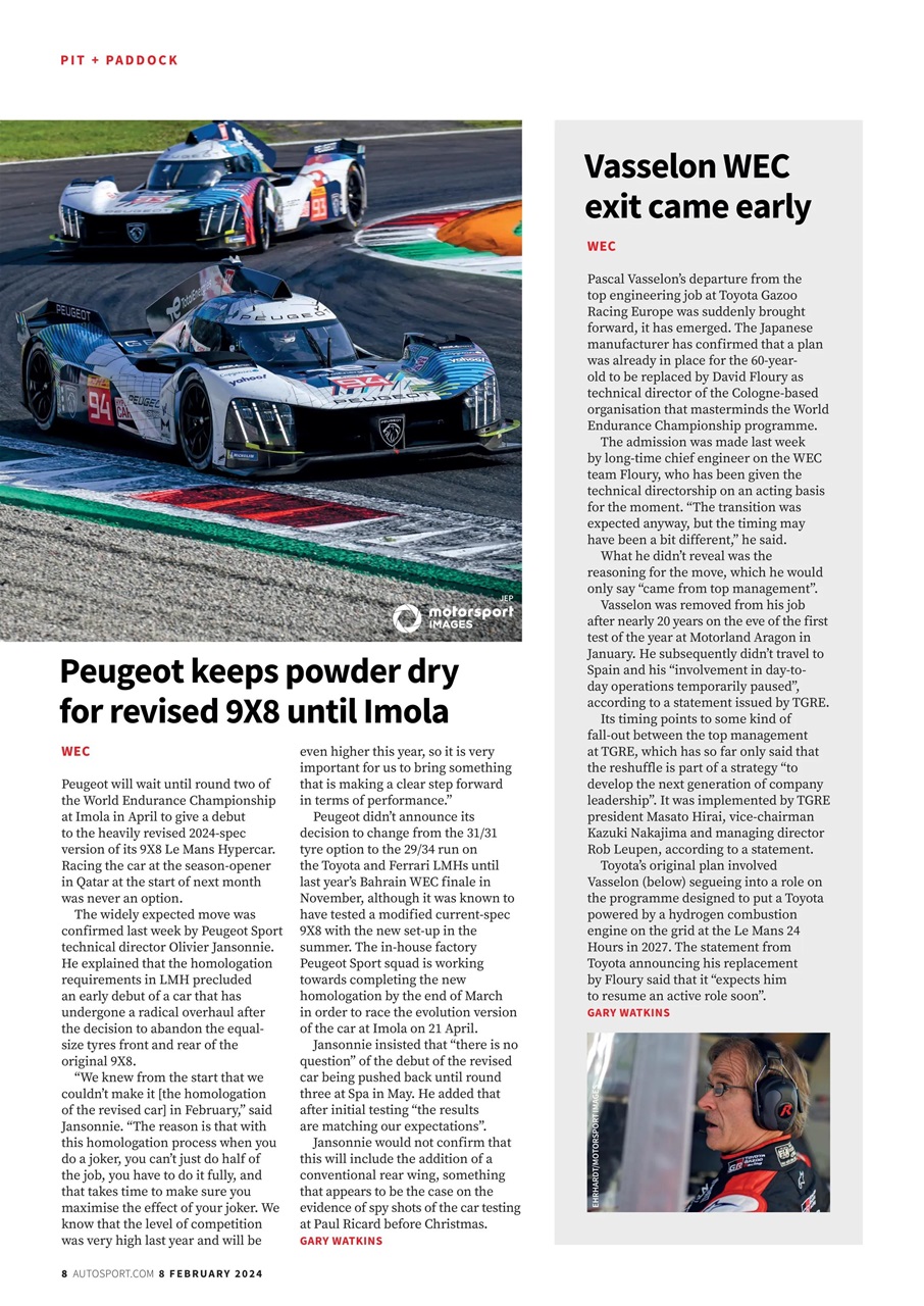 Autosport Preview Pages