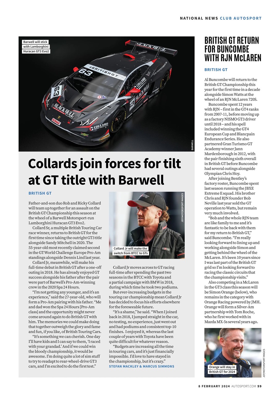 Autosport Preview Pages