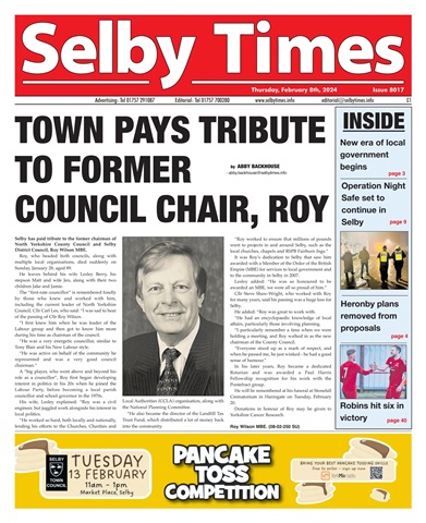 Selby Times issue February 8th 2024