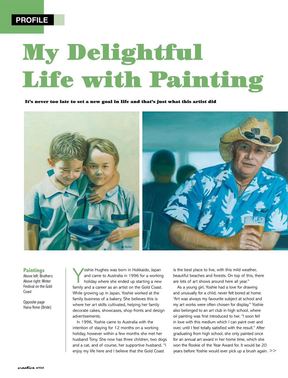 Creative Artist Preview Pages