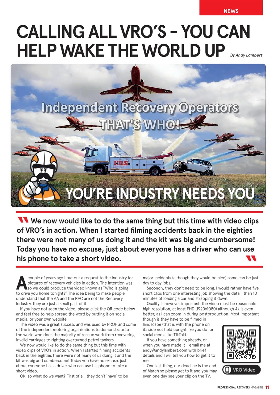 Professional Recovery Magazine Preview Pages