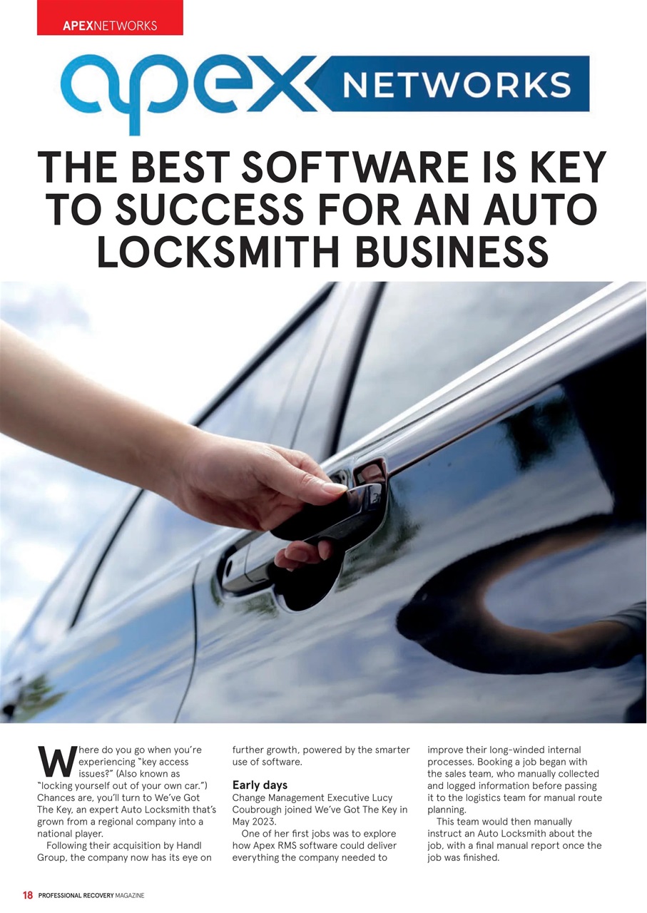 Professional Recovery Magazine Preview Pages