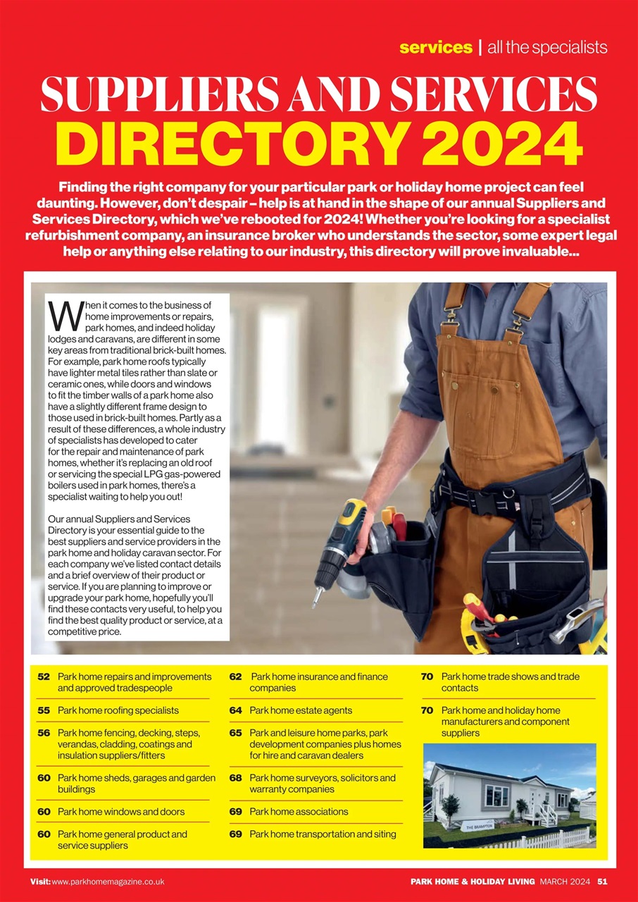 Park Home & Holiday Living Preview Pages