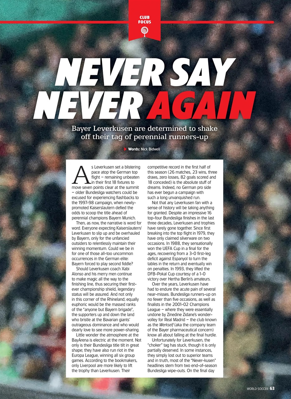 World Soccer Preview Pages