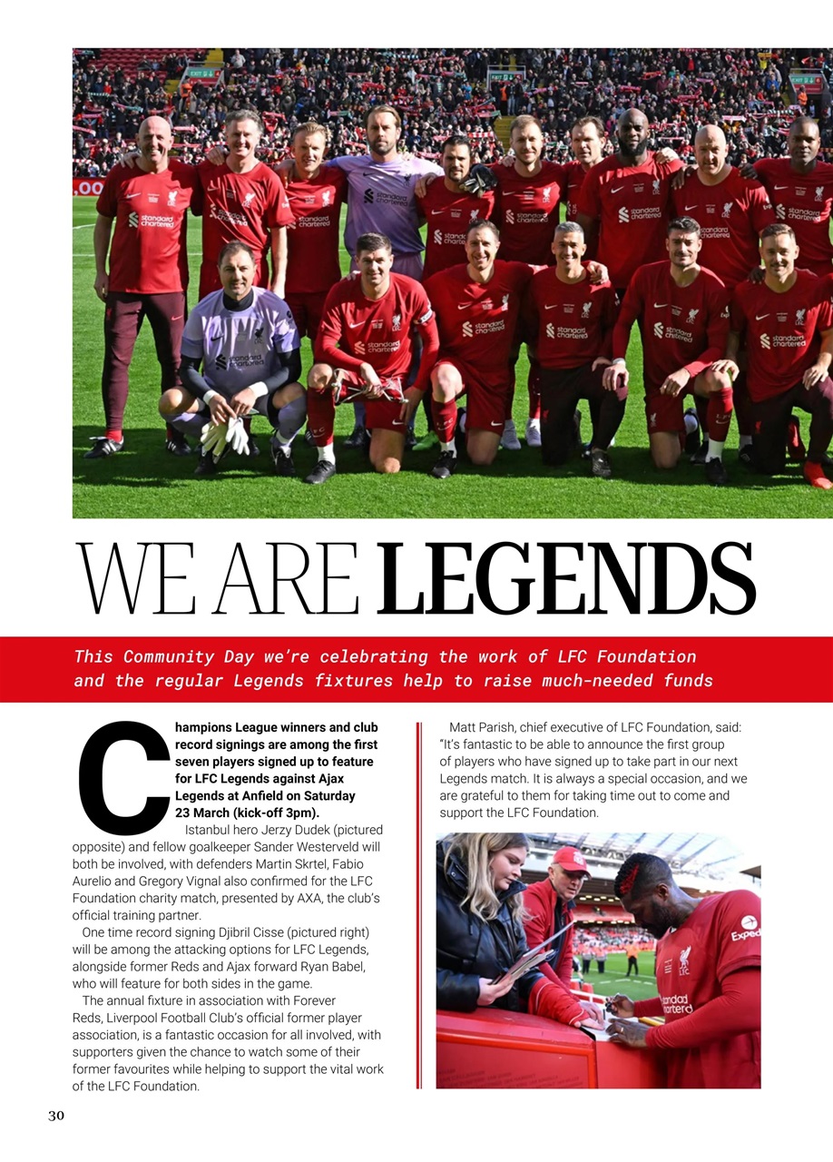 Liverpool FC Programmes Preview Pages