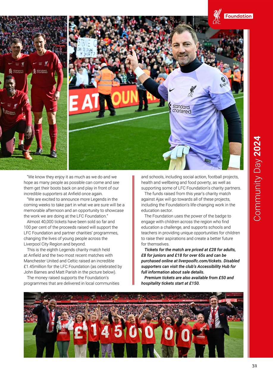 Liverpool FC Programmes Preview Pages
