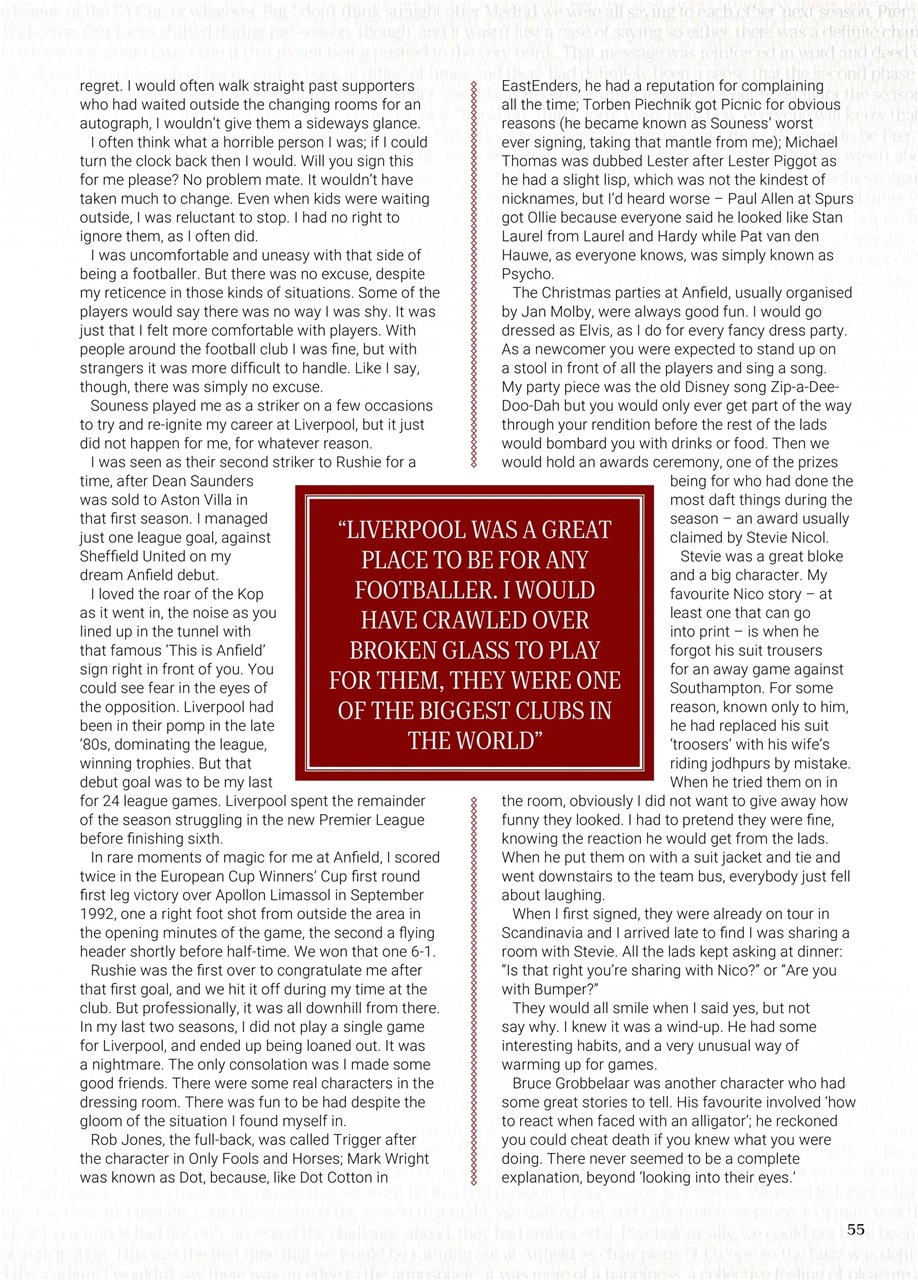 Liverpool FC Programmes Preview Pages