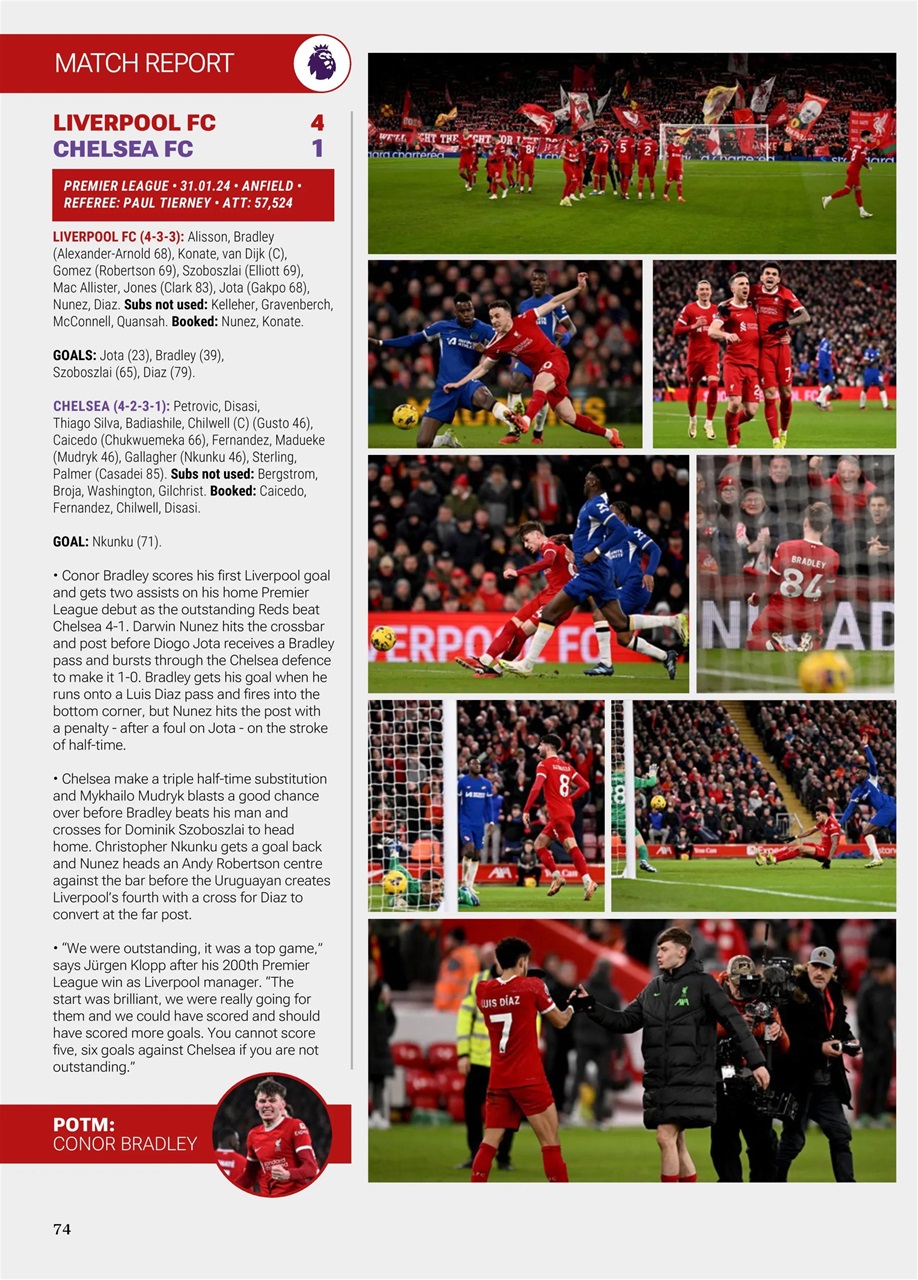 Liverpool FC Programmes Preview Pages