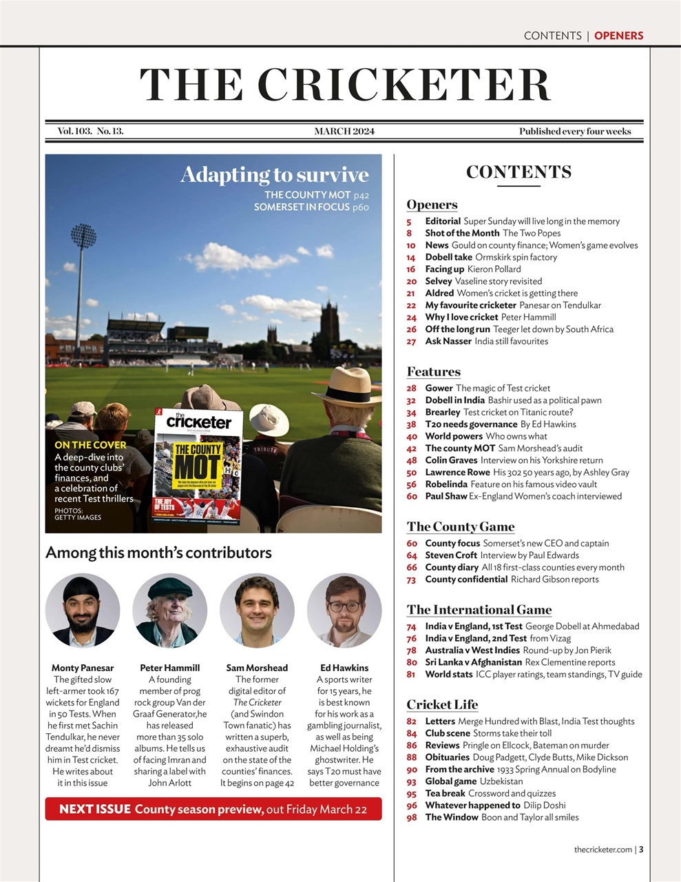 The Cricketer Magazine Preview Pages