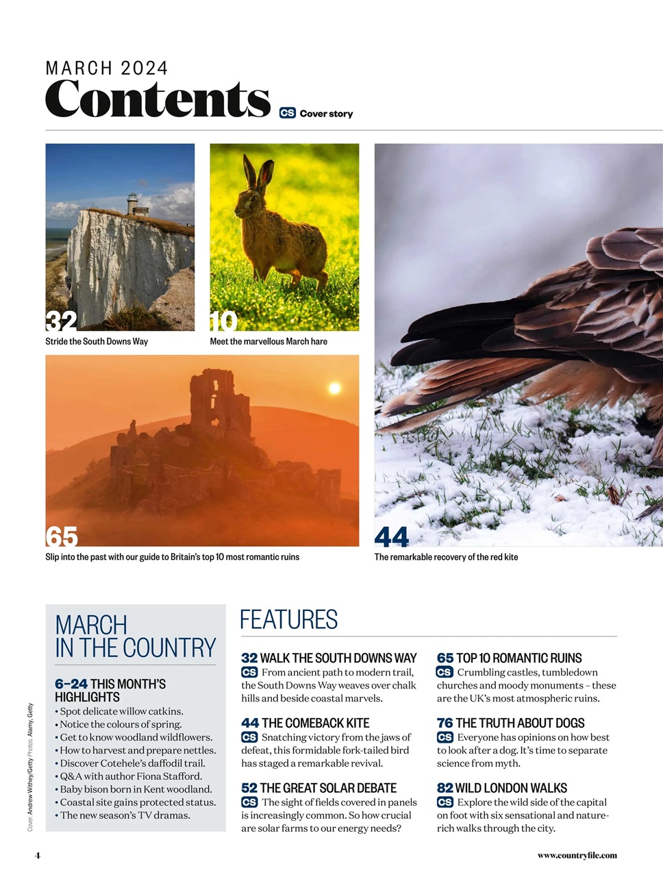 BBC Countryfile Magazine March 2024 Back Issue