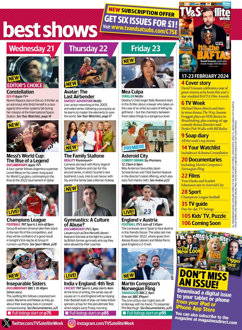 TV & Satellite Week Preview Pages