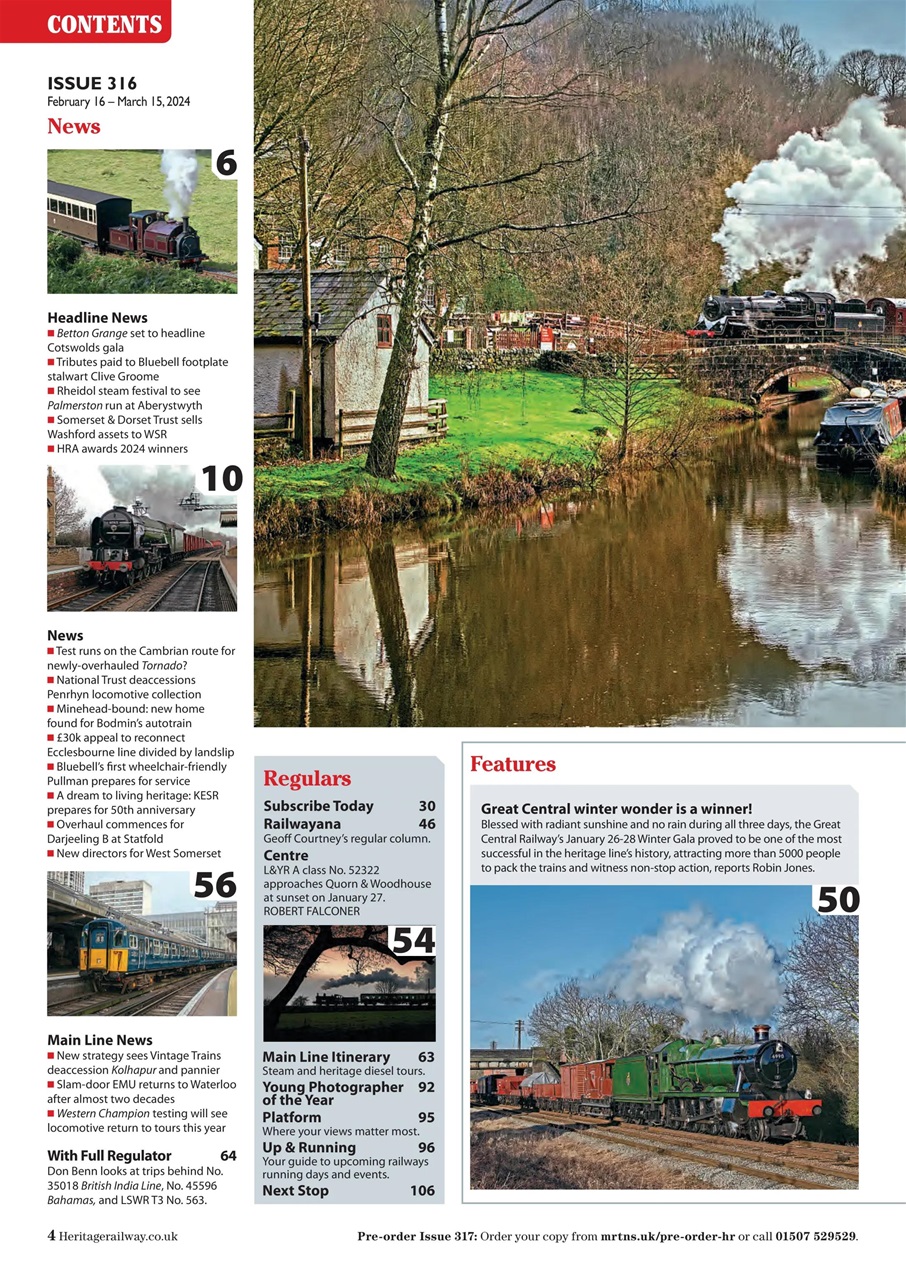 Heritage Railway Preview Pages