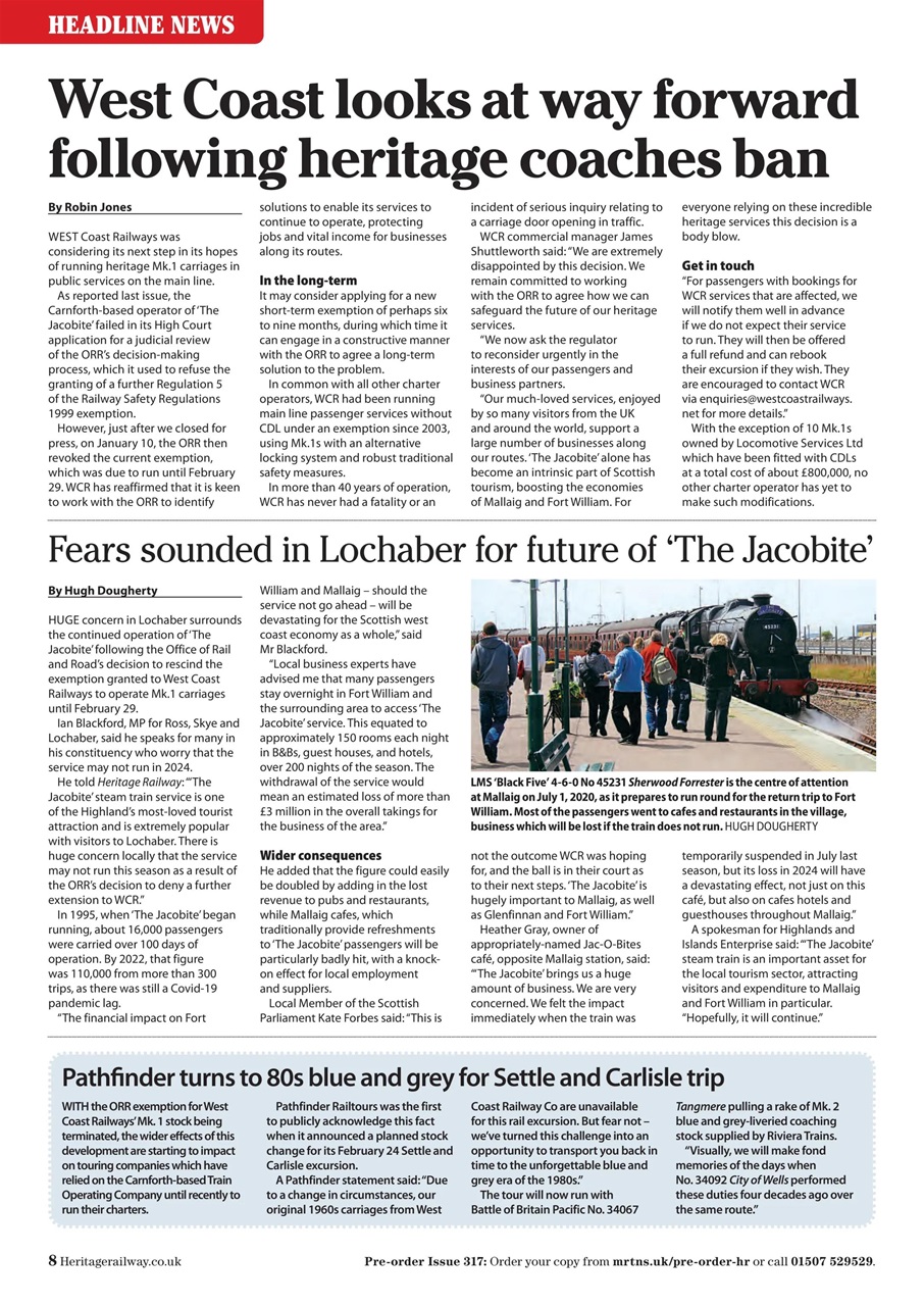 Heritage Railway Preview Pages