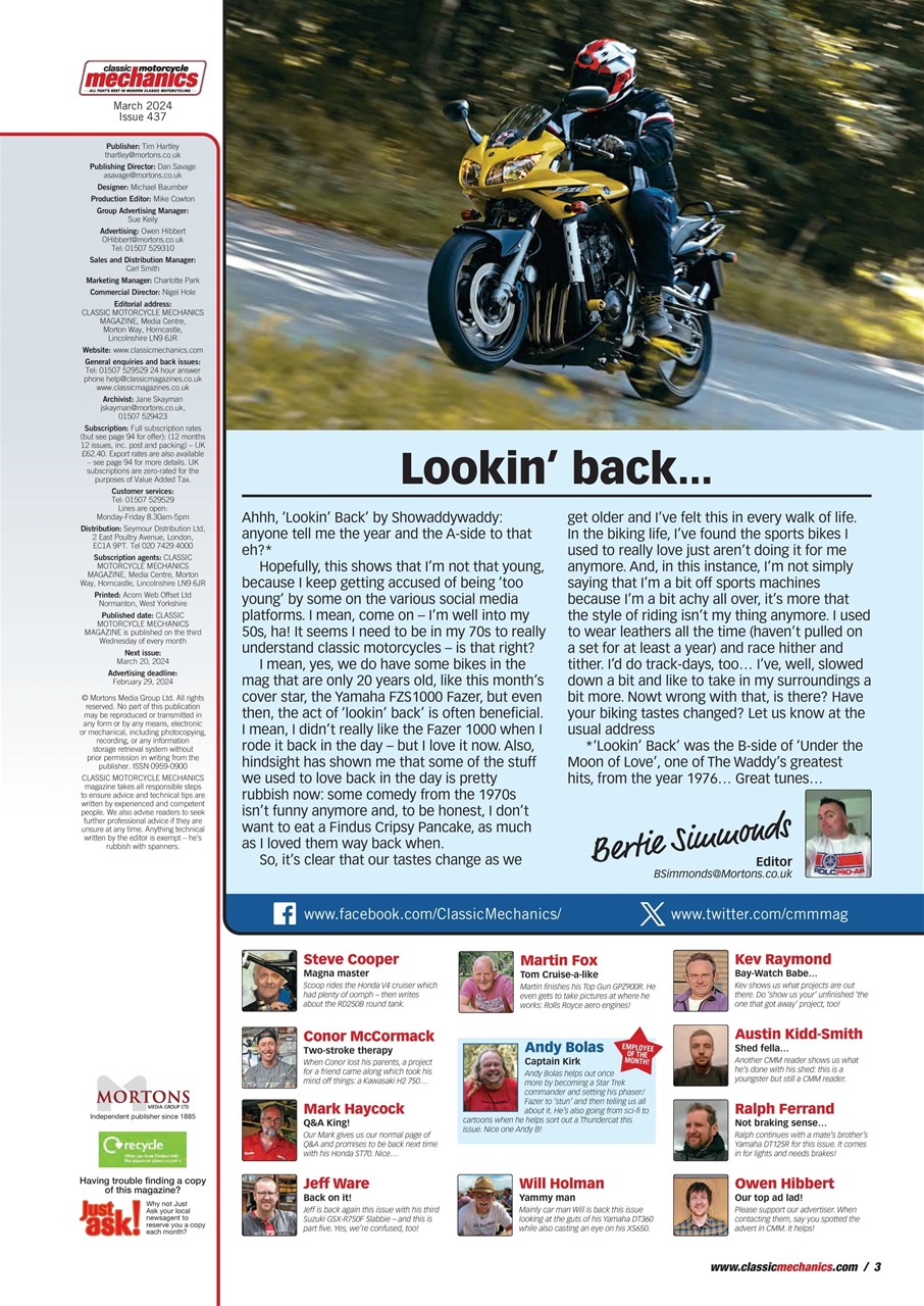 Classic Motorcycle Mechanics Preview Pages