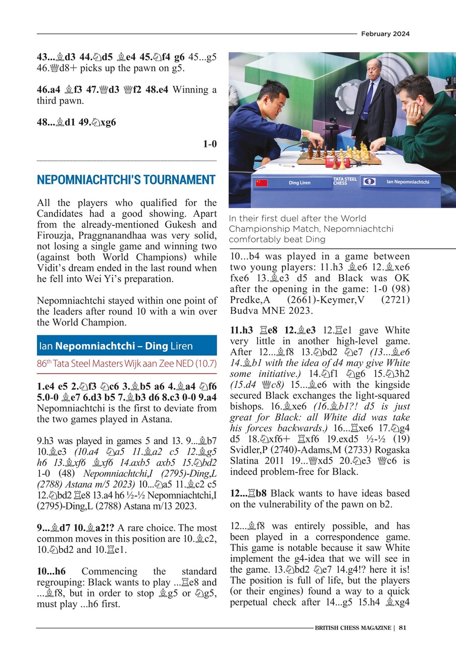 British Chess Magazine Preview Pages