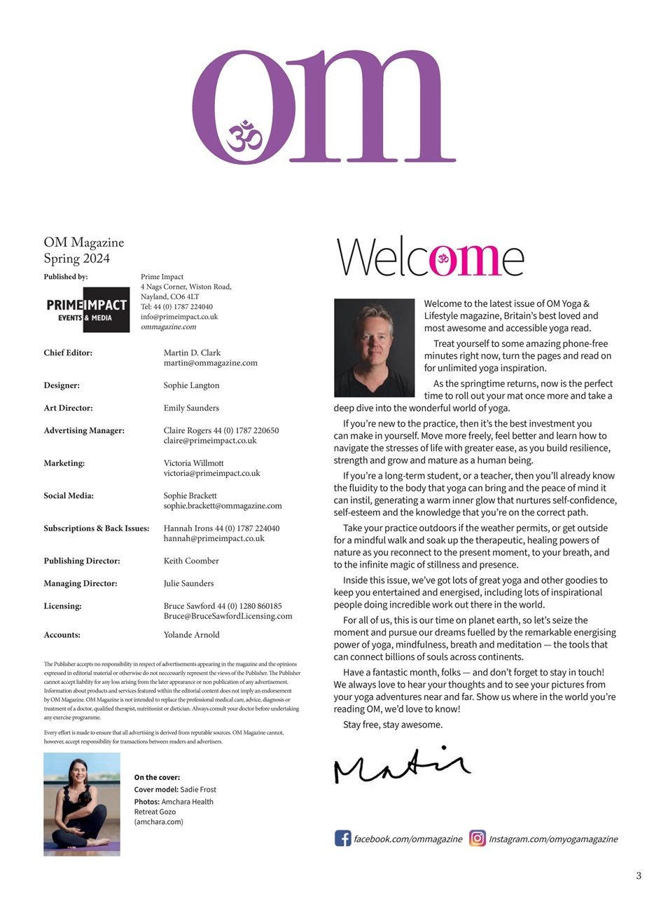 OM Yoga Magazine Preview Pages