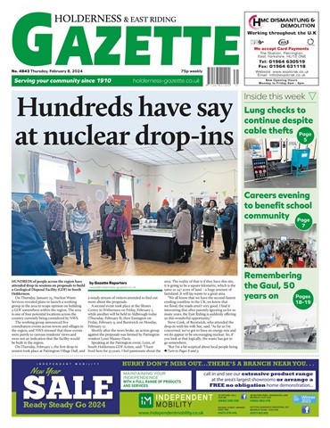 The Holderness & Hornsea Gazette issue Holderness Gazette