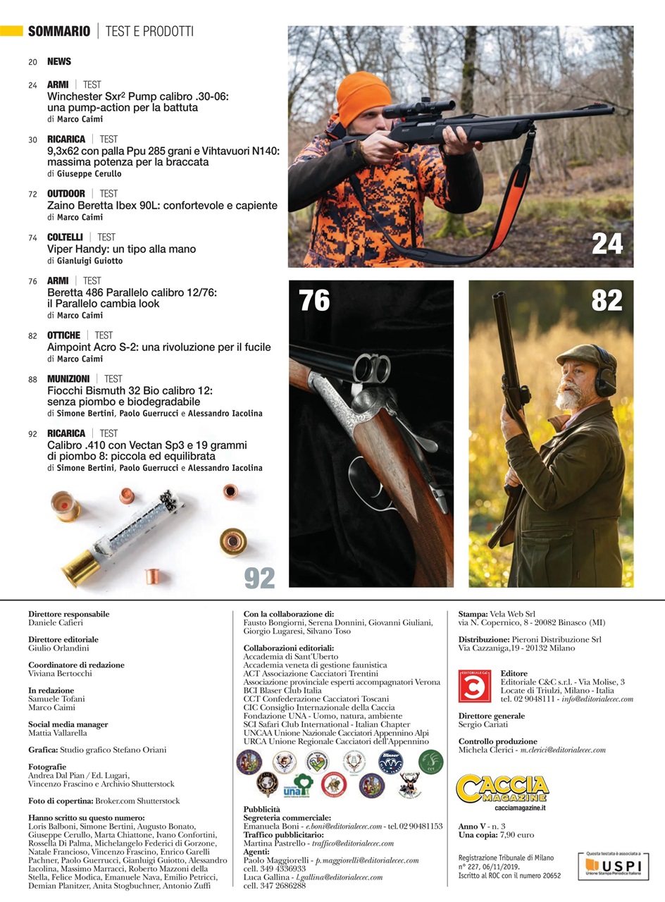 Caccia Magazine Preview Pages