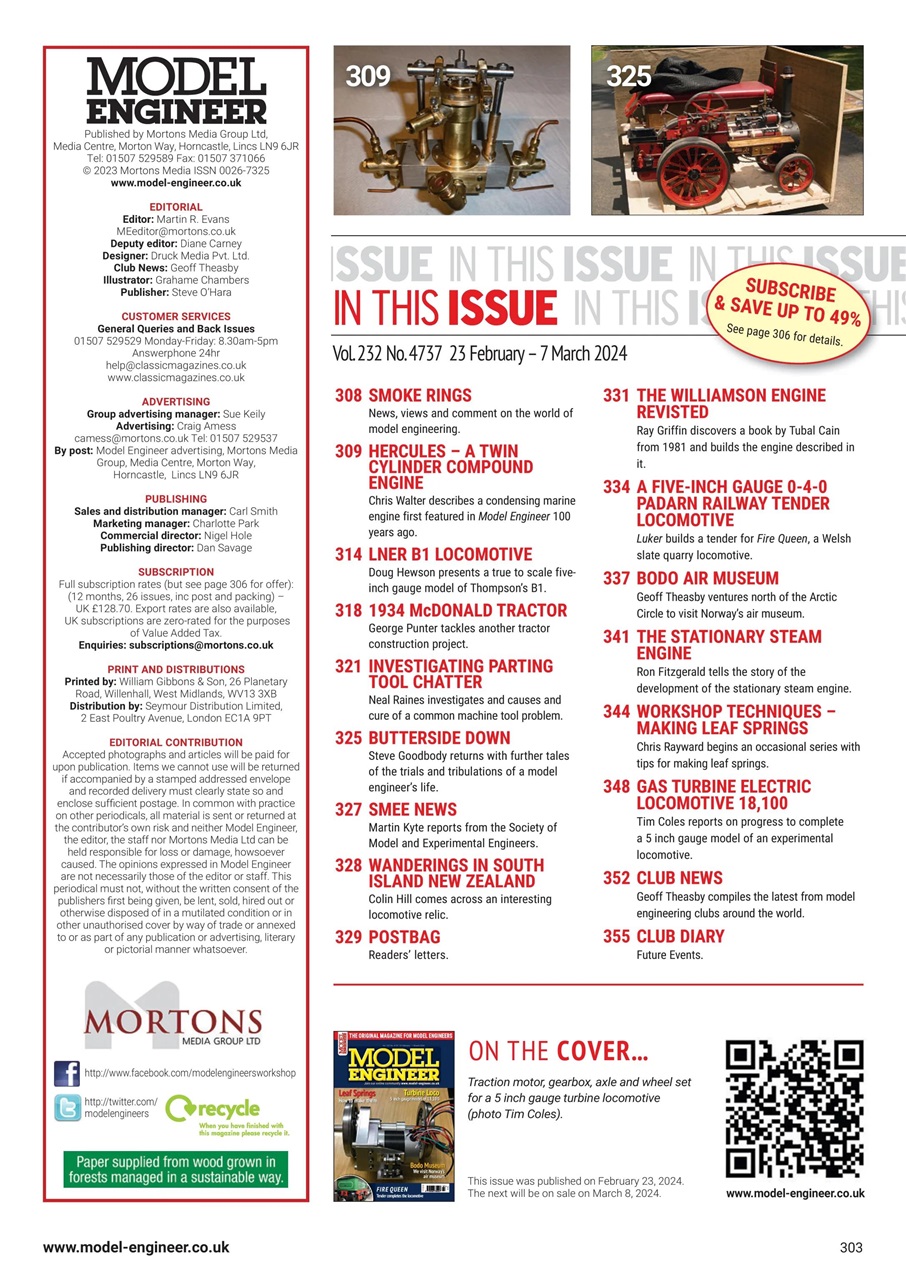 Model Engineer Preview Pages