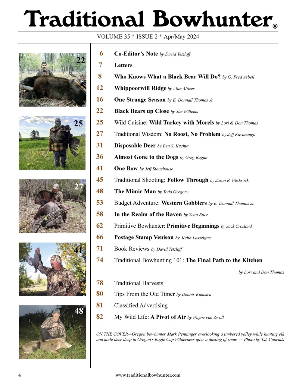 Traditional Bowhunter Magazine Preview Pages