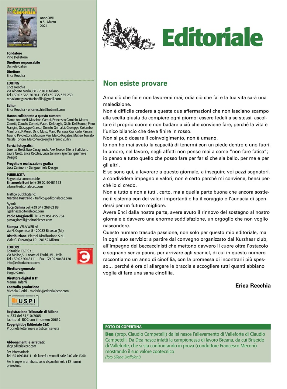 La Gazzetta Della Cinofilia Venatoria Preview Pages