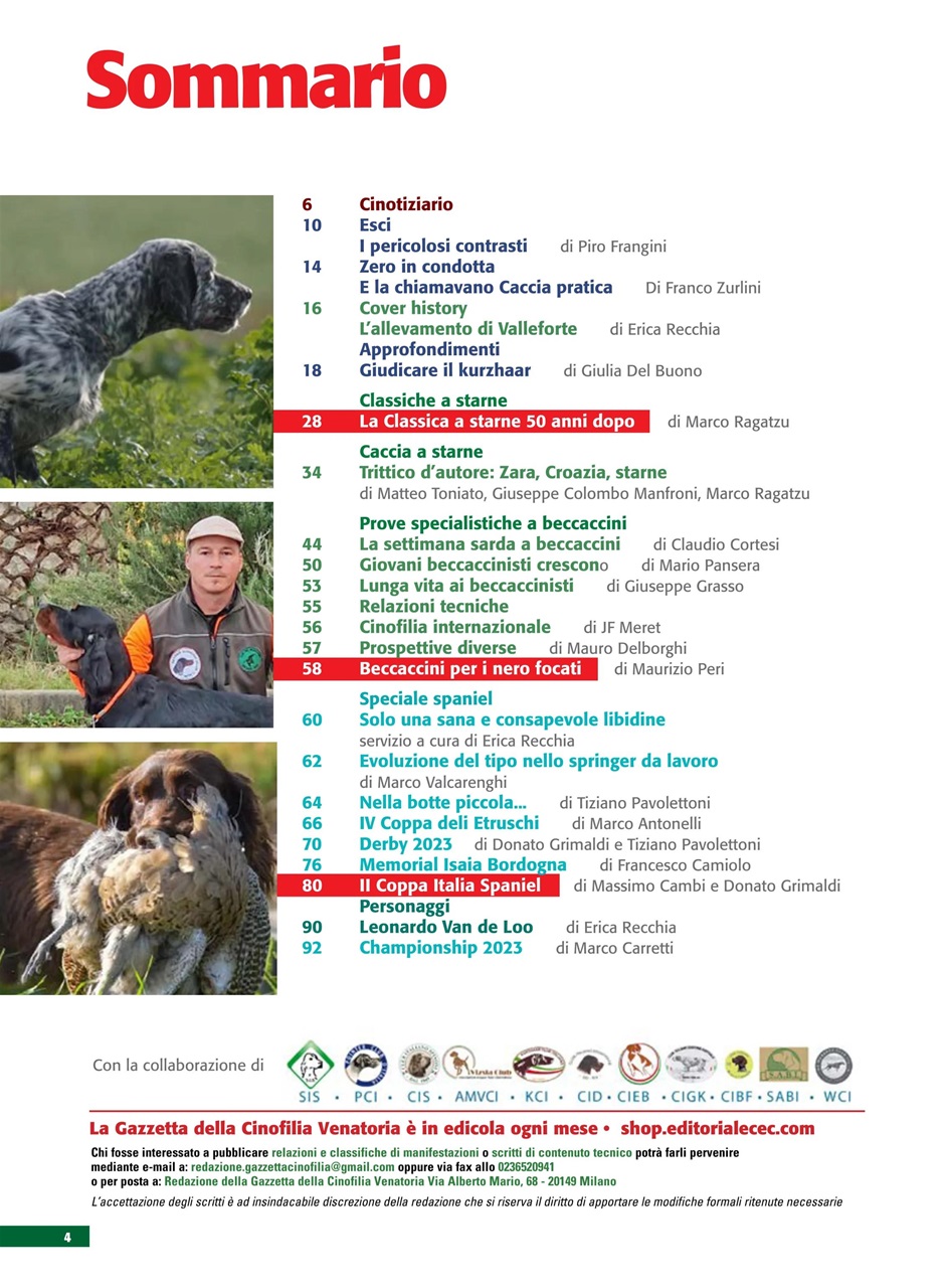La Gazzetta Della Cinofilia Venatoria Preview Pages