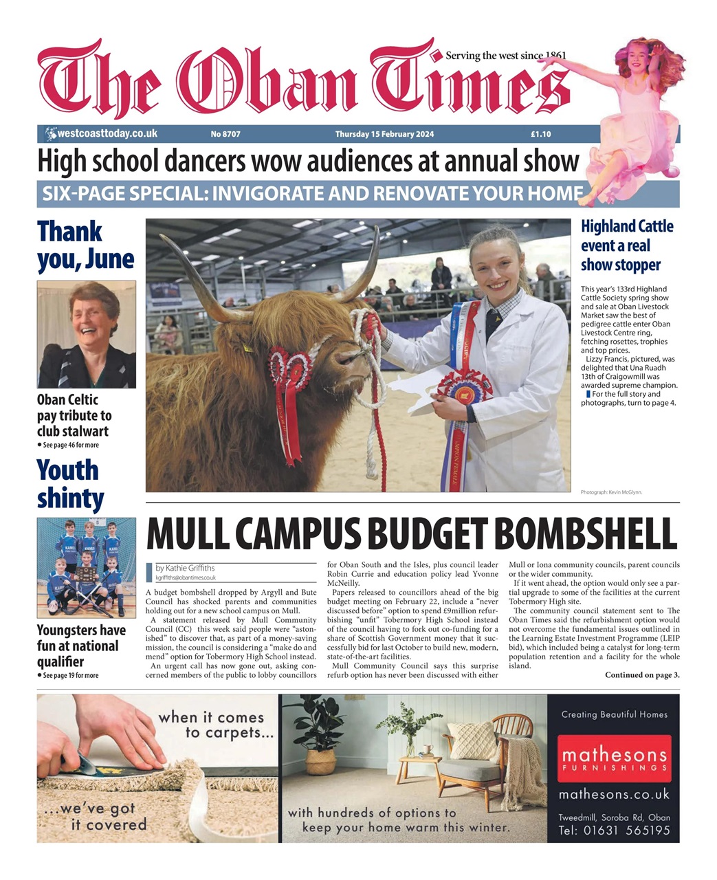 The Oban Times & Lochaber Times Preview Pages