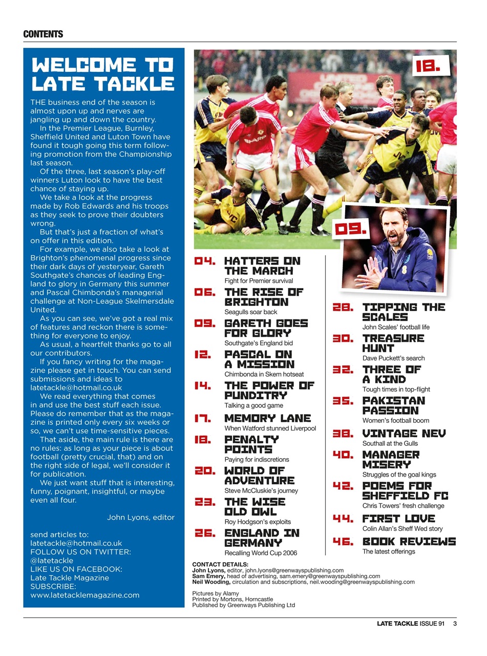 Late Tackle Football Magazine Preview Pages