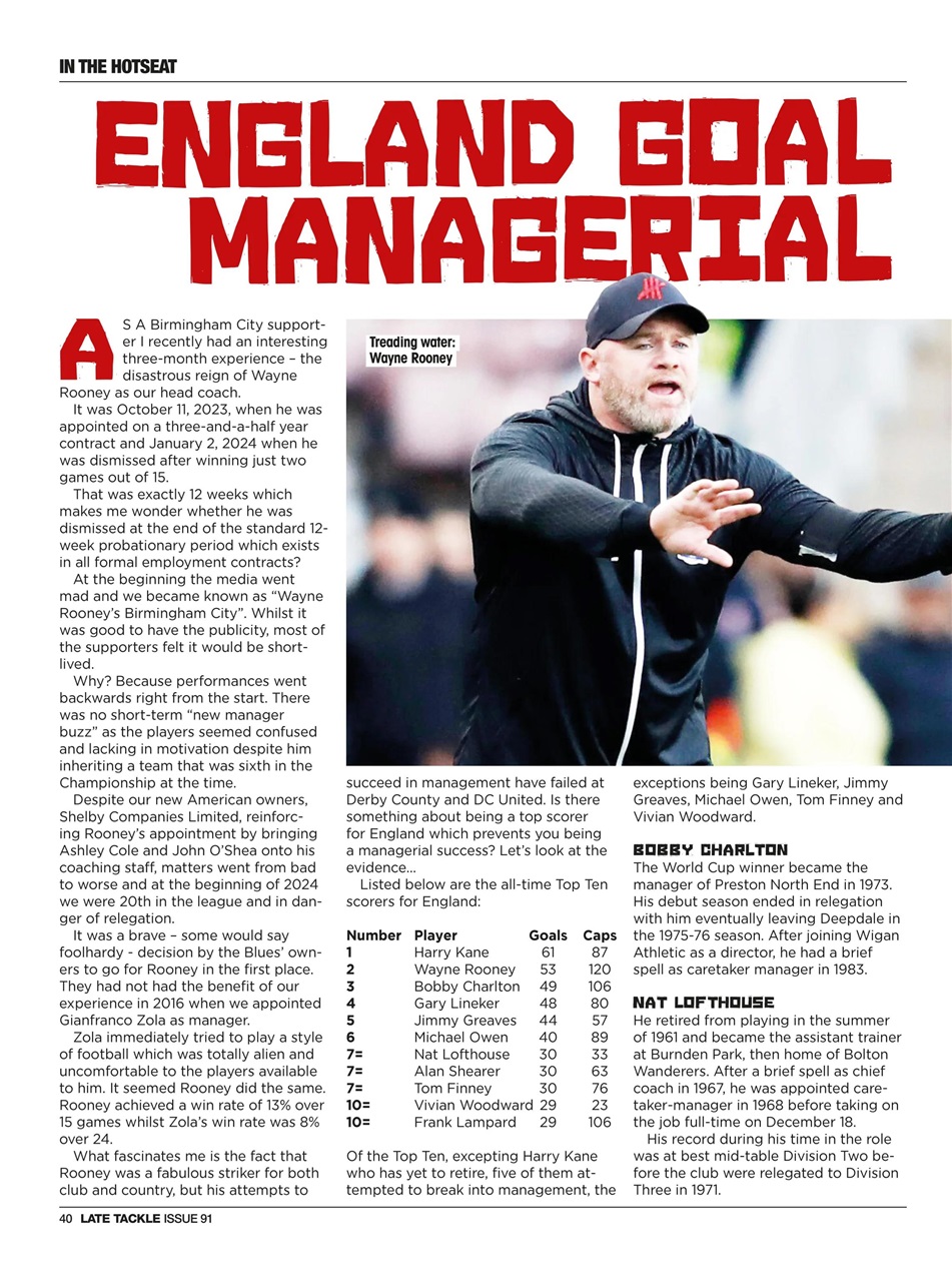 Late Tackle Football Magazine Preview Pages