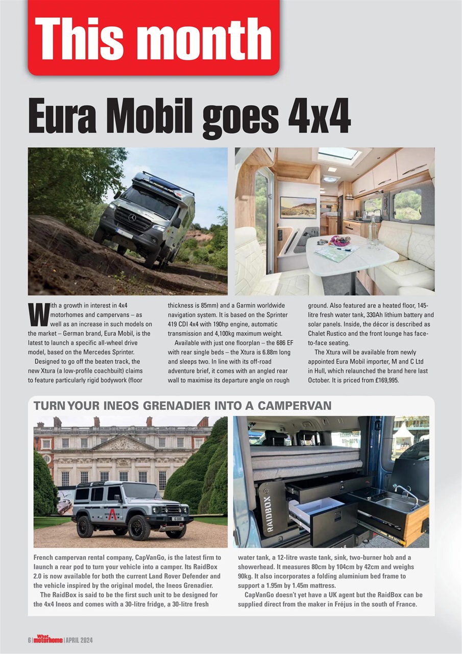 What Motorhome magazine Preview Pages